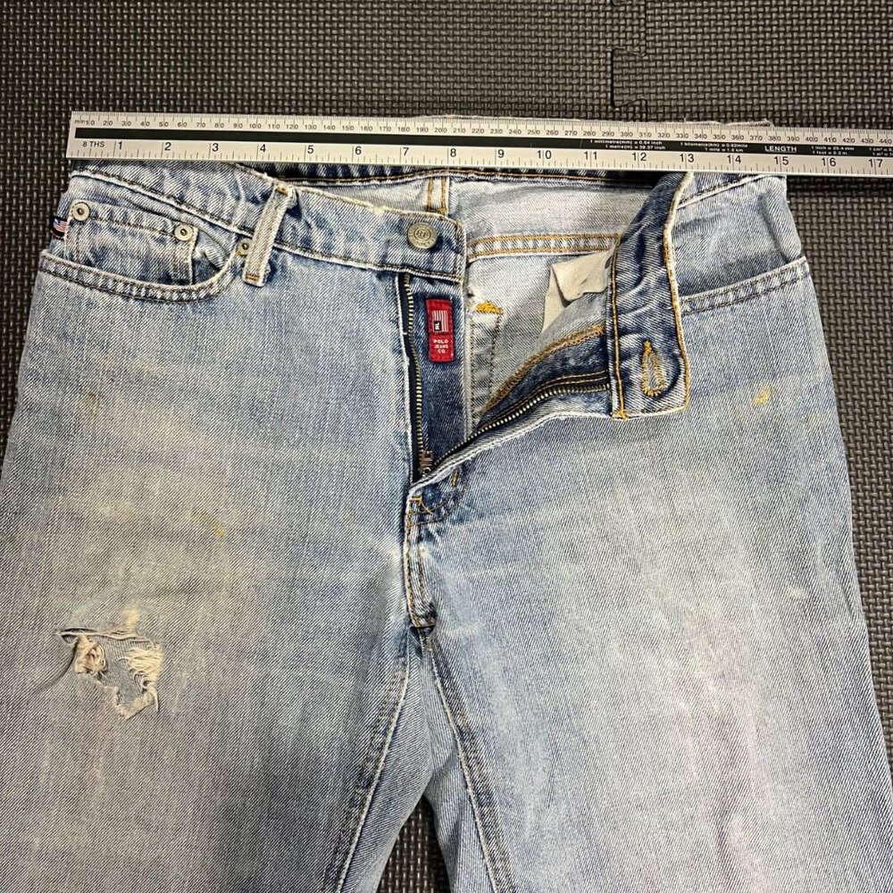 Ralph Lauren Polo Jeans Co. Distressed Light Wash Denim Mens 30x32 Relaxed Fit V - Picture 3 of 5